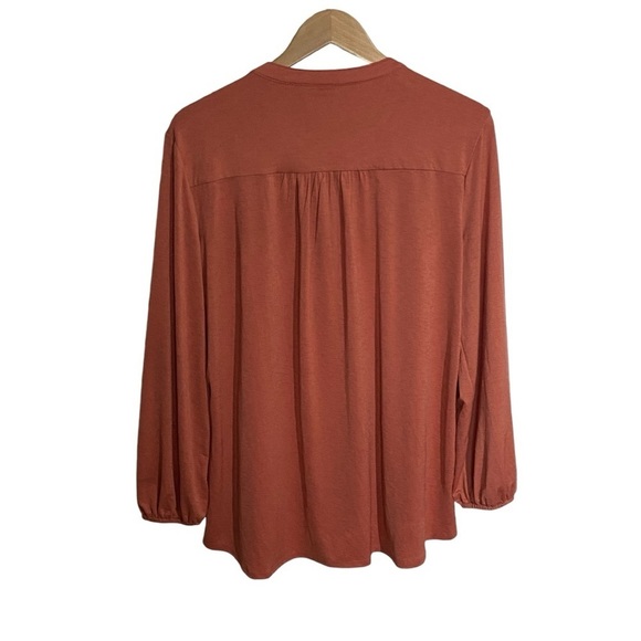 Wonderly 3/4 Sleeve Pumpkin Peasant‎ Top - Picture 5 of 6